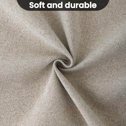 COSVIYA 100 Blackout Linen Curtains 2 Panels Set 90 Inch Length