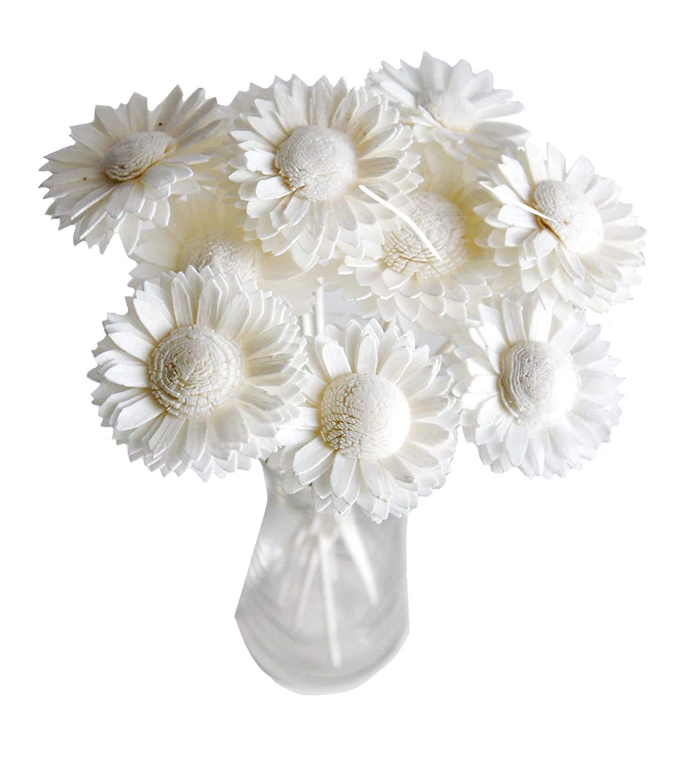 10 White Daisy Sola Flower Diffuser Set for Home Fragrance