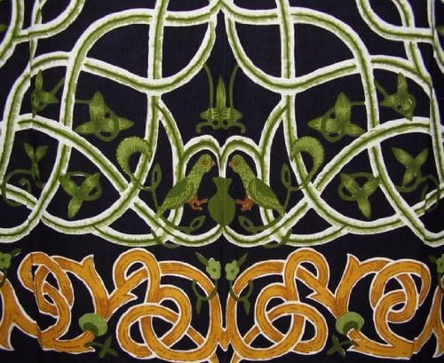 India Arts Green Yin Yang Tab Top Curtain Panel