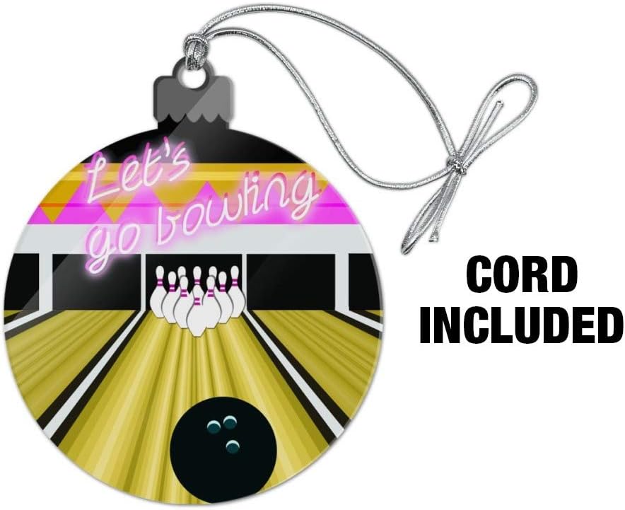Graphics More Bowling Alley Ball Pins Acrylic Ornament