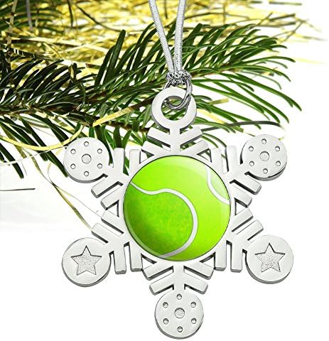 GRAPHICS MORE Tennis Ball Snowflake Christmas Ornament