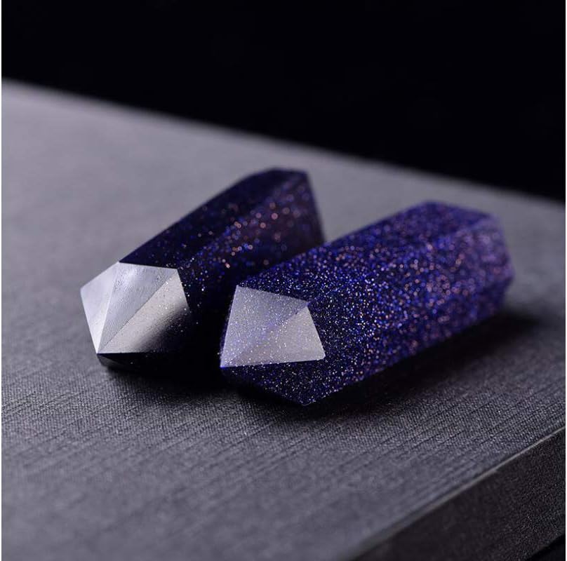 Blue Sandstone Healing Crystal Wand Pack of 2