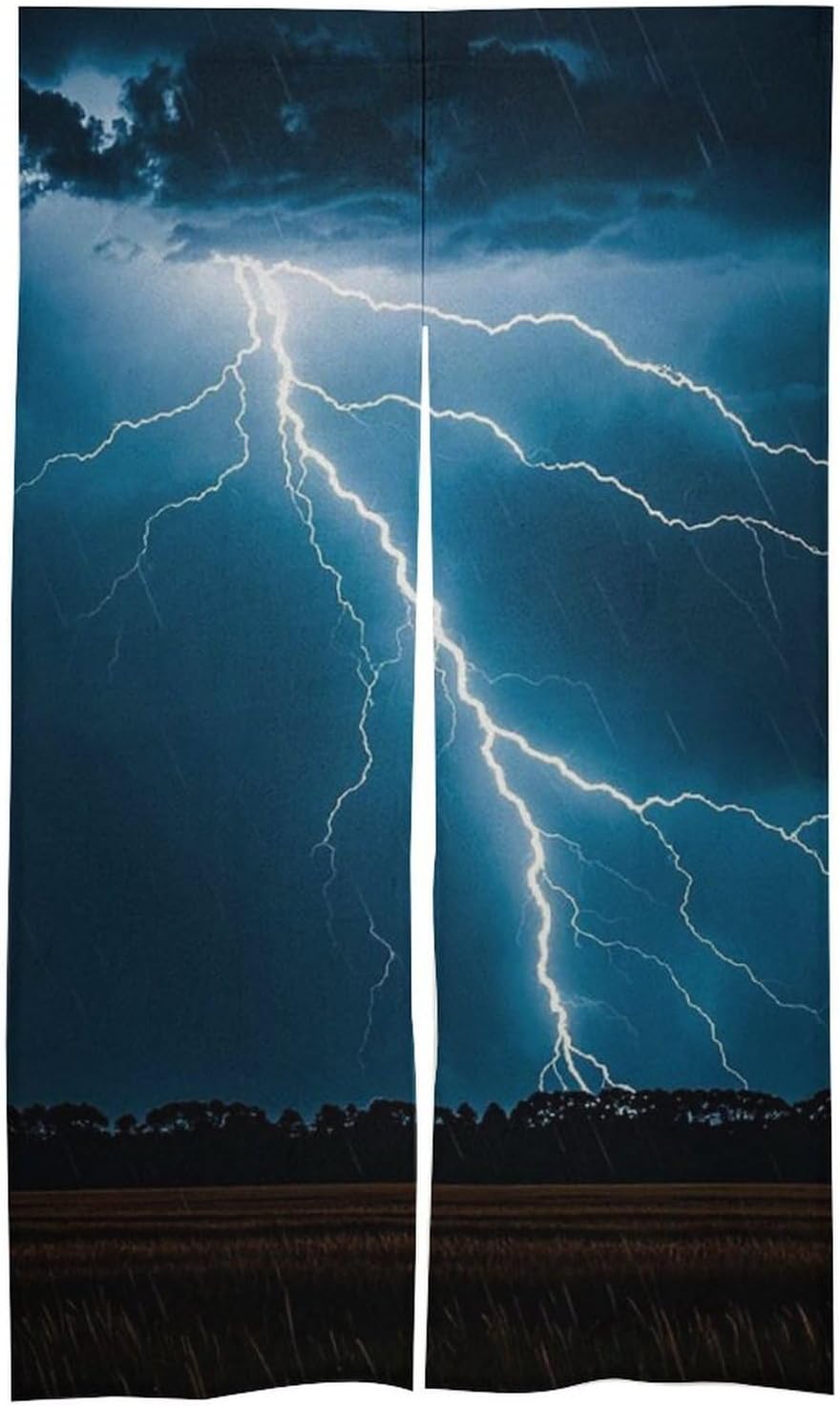 Lightning Strikes Door Curtain 57x17 Inches