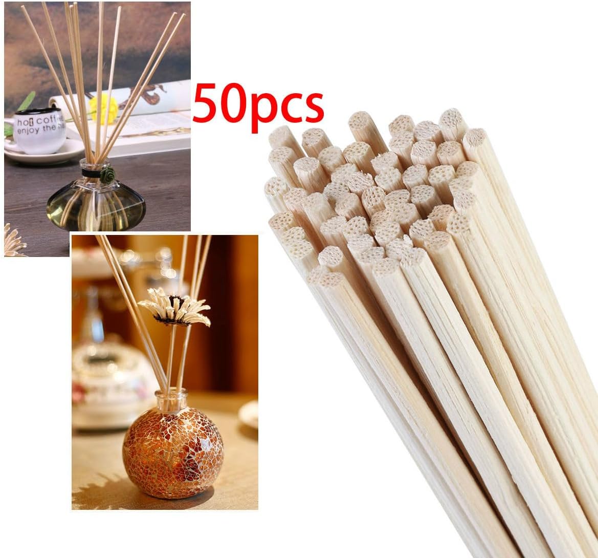 PRETYZOOM 50pcs Natural Rattan Diffuser Sticks