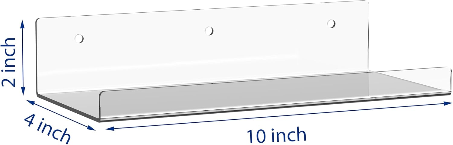 Wall-Mounted Acrylic Shelves for Home and Kitchen Display