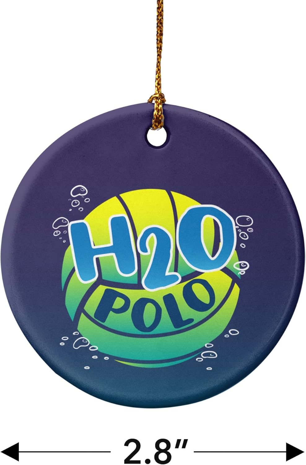 GRAPHICS AND MORE Water Polo Ball Porcelain Christmas Ornament 28 Inches
