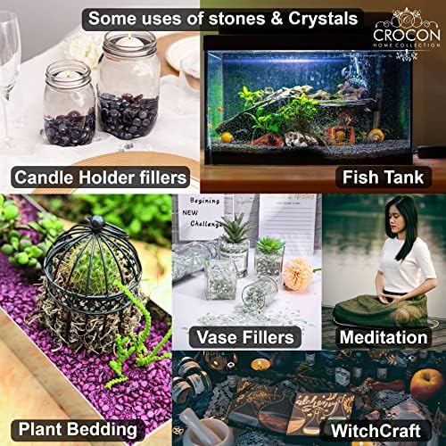 Crocon Green Jade Tumbled Stones 1LB Natural Crystal Kit