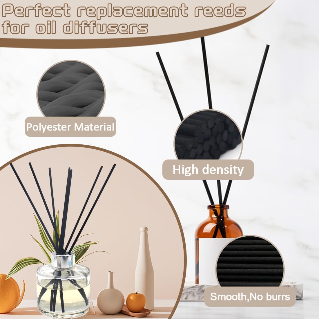 100PCS Aromatherapy Reed Diffuser Sticks 3mm 12 Inches