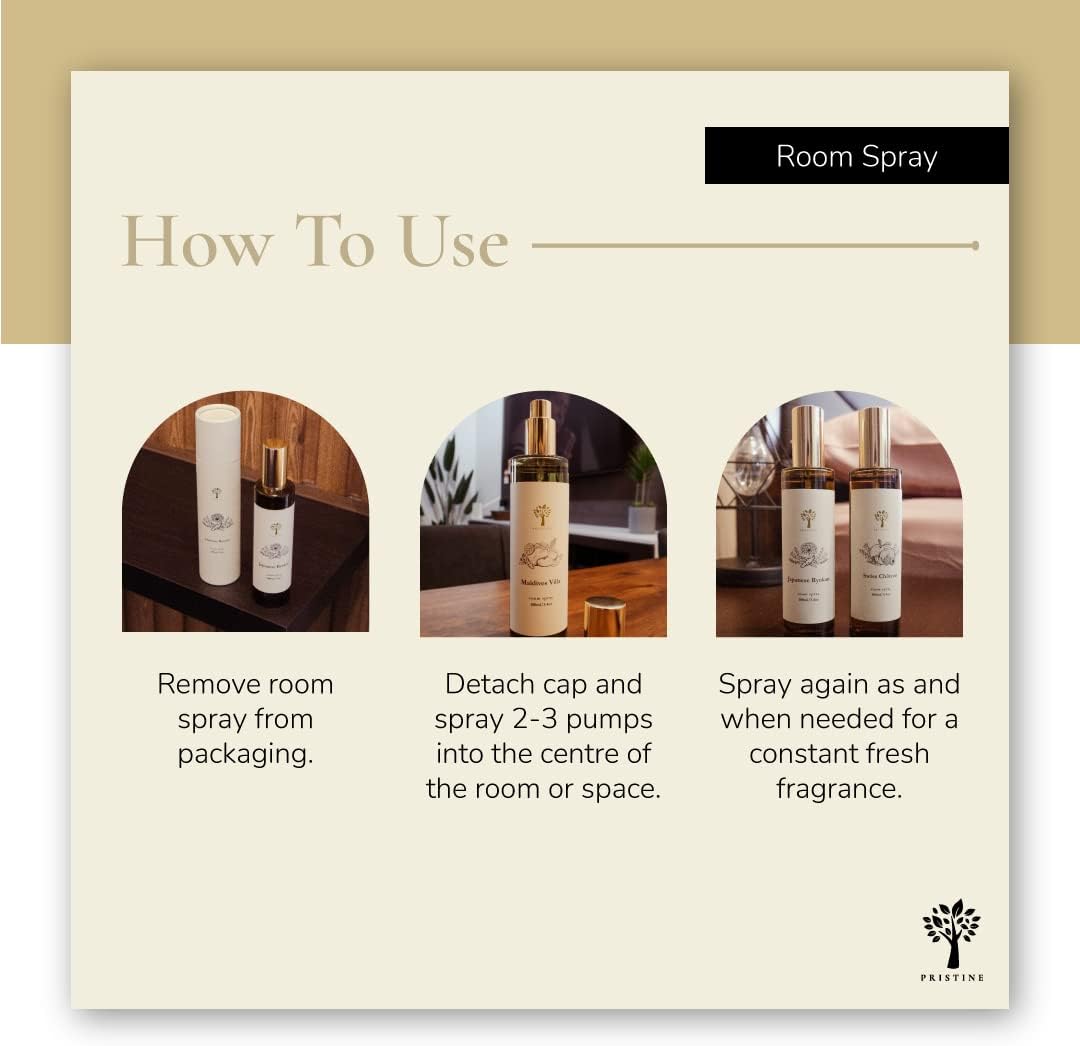 Pristine Swiss Chateau Inspired Room Spray with Essential Oils