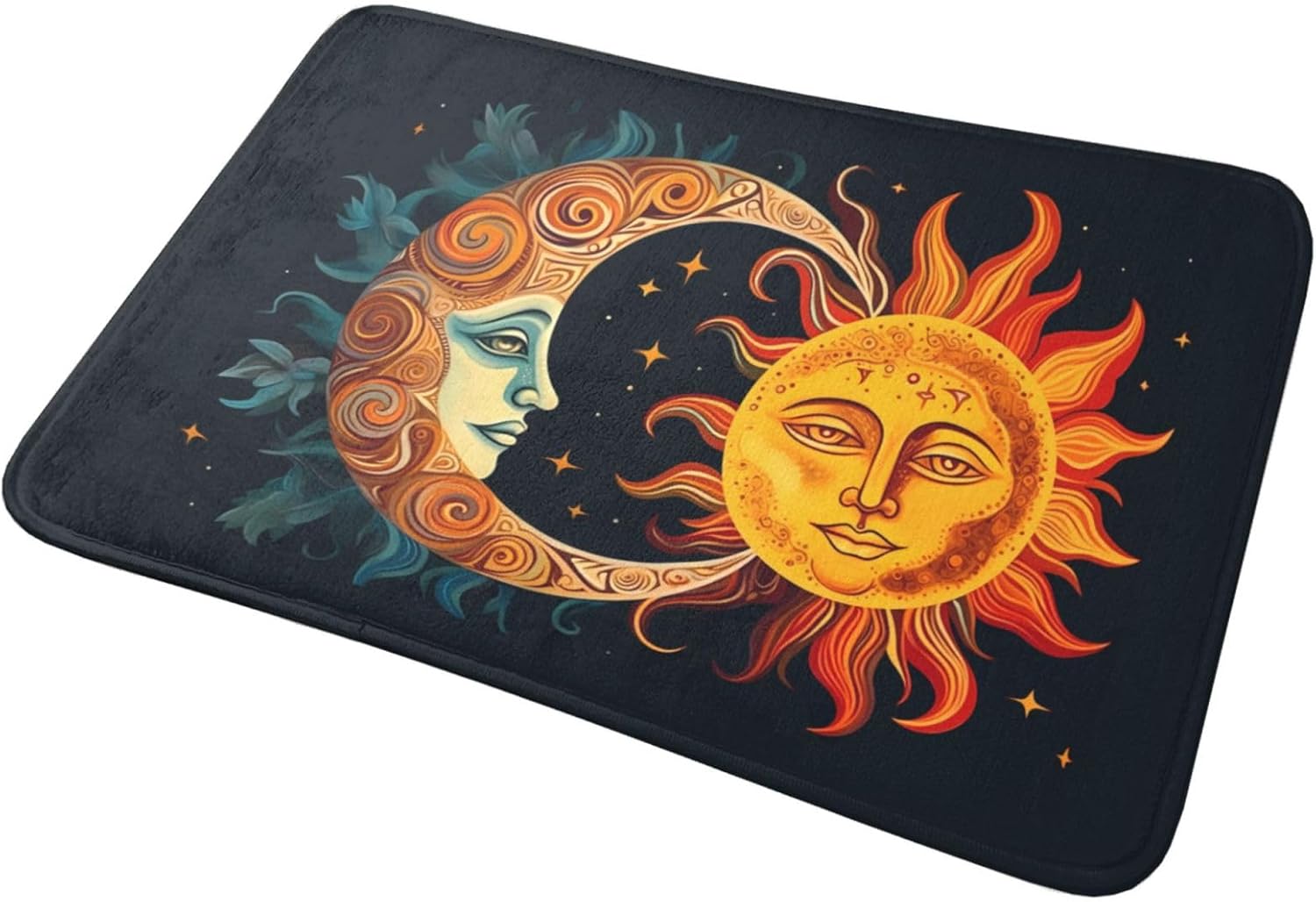 Stars and Sun Moon Welcome Door Mat 16x24in
