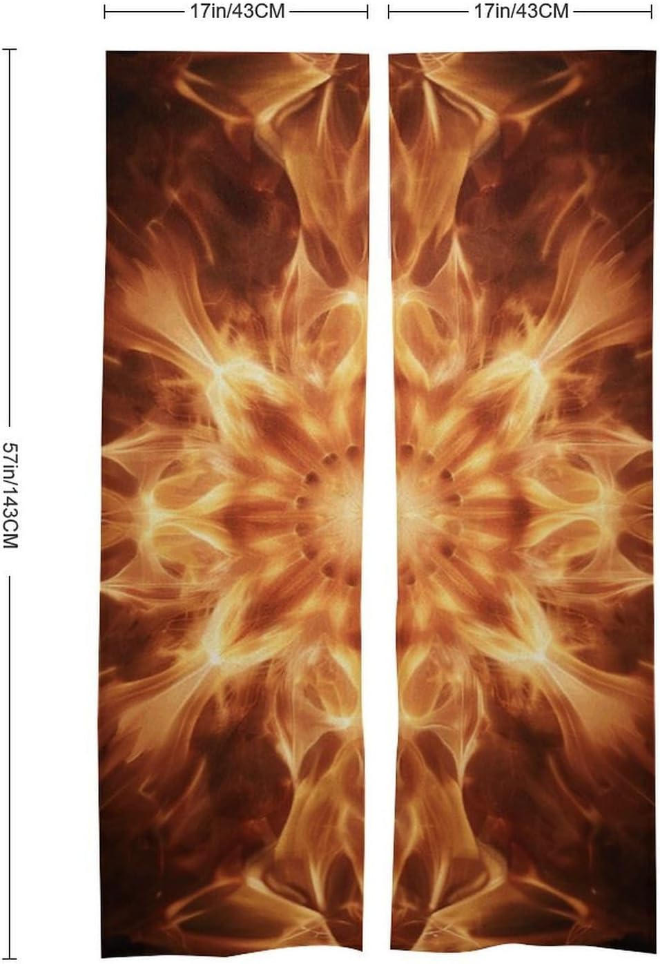 Beautiful Flame Pattern Door Curtain 57x17 Inches