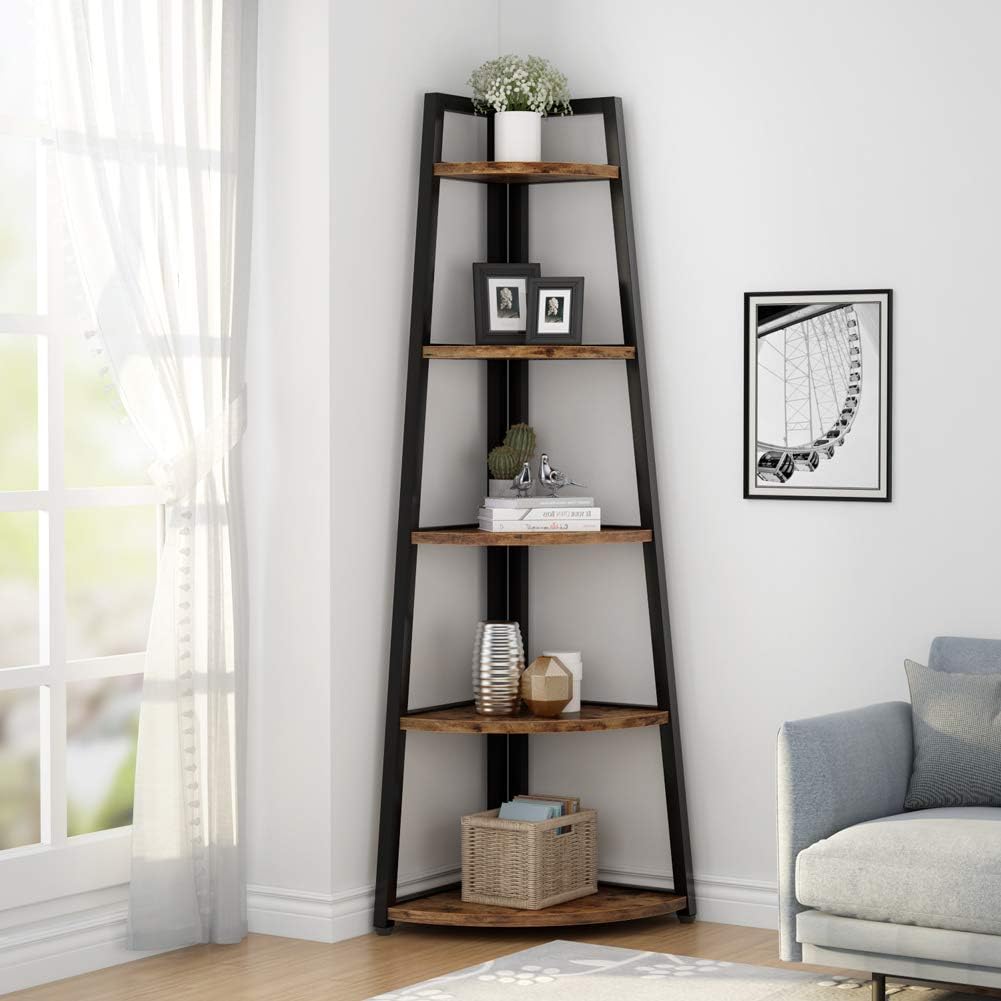 Tribesigns 70 Inch Tall Corner Shelf Bookcase