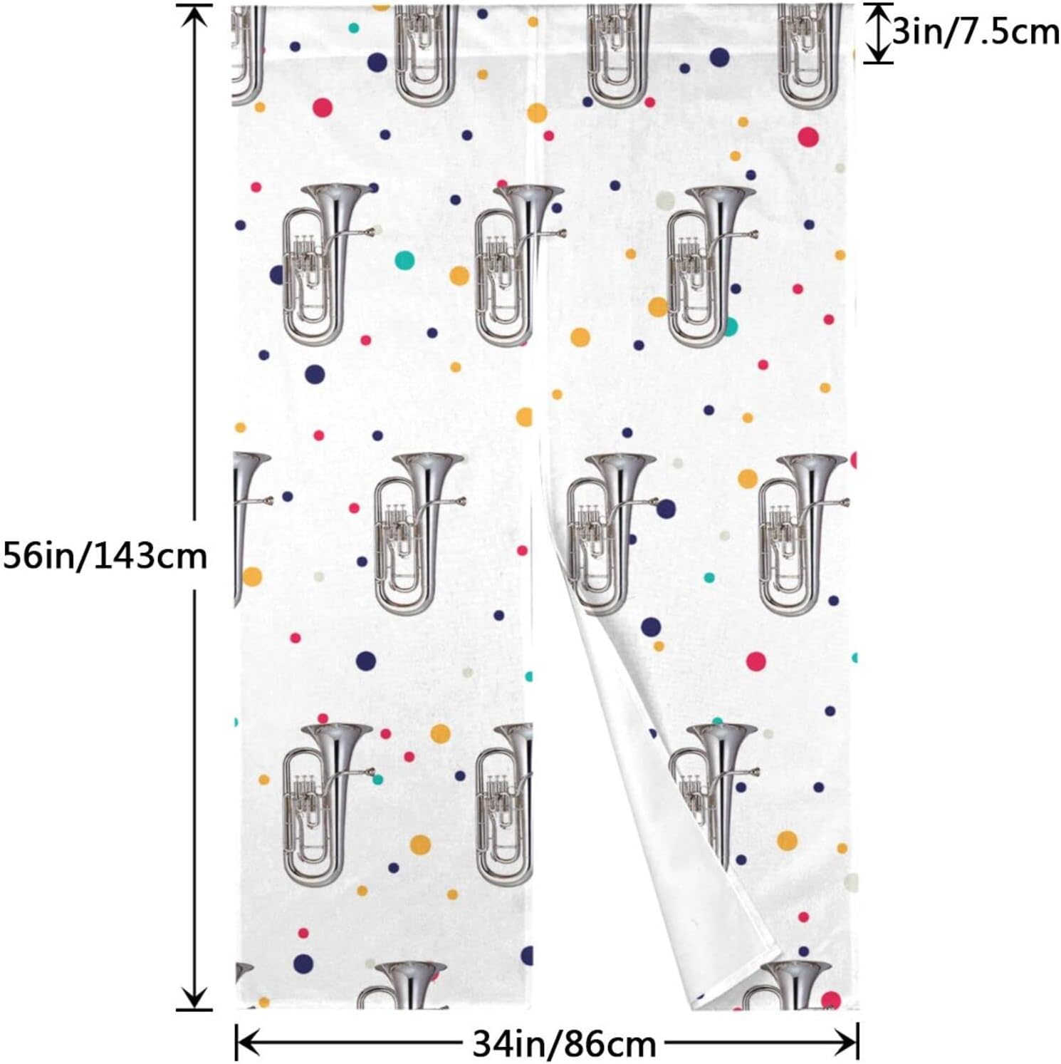 Peynir Euphonium Door Curtain Japanese Style Noren Decor