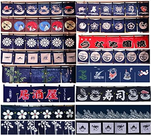 Octopus Crab Noren Curtain for Japanese Decor 40x240cm