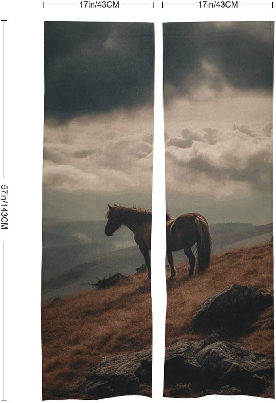 Mountain Door Cover Curtain 57x17 Inches