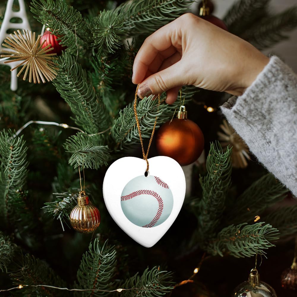Graphics More Heart-Shaped Porcelain Christmas Ornament 28 Inch