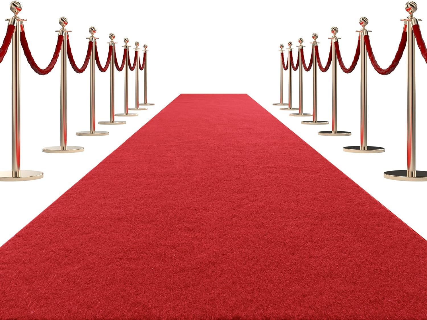 HOMBYS 450 GSM Extra Thick Red Carpet Runner 26x30 ft