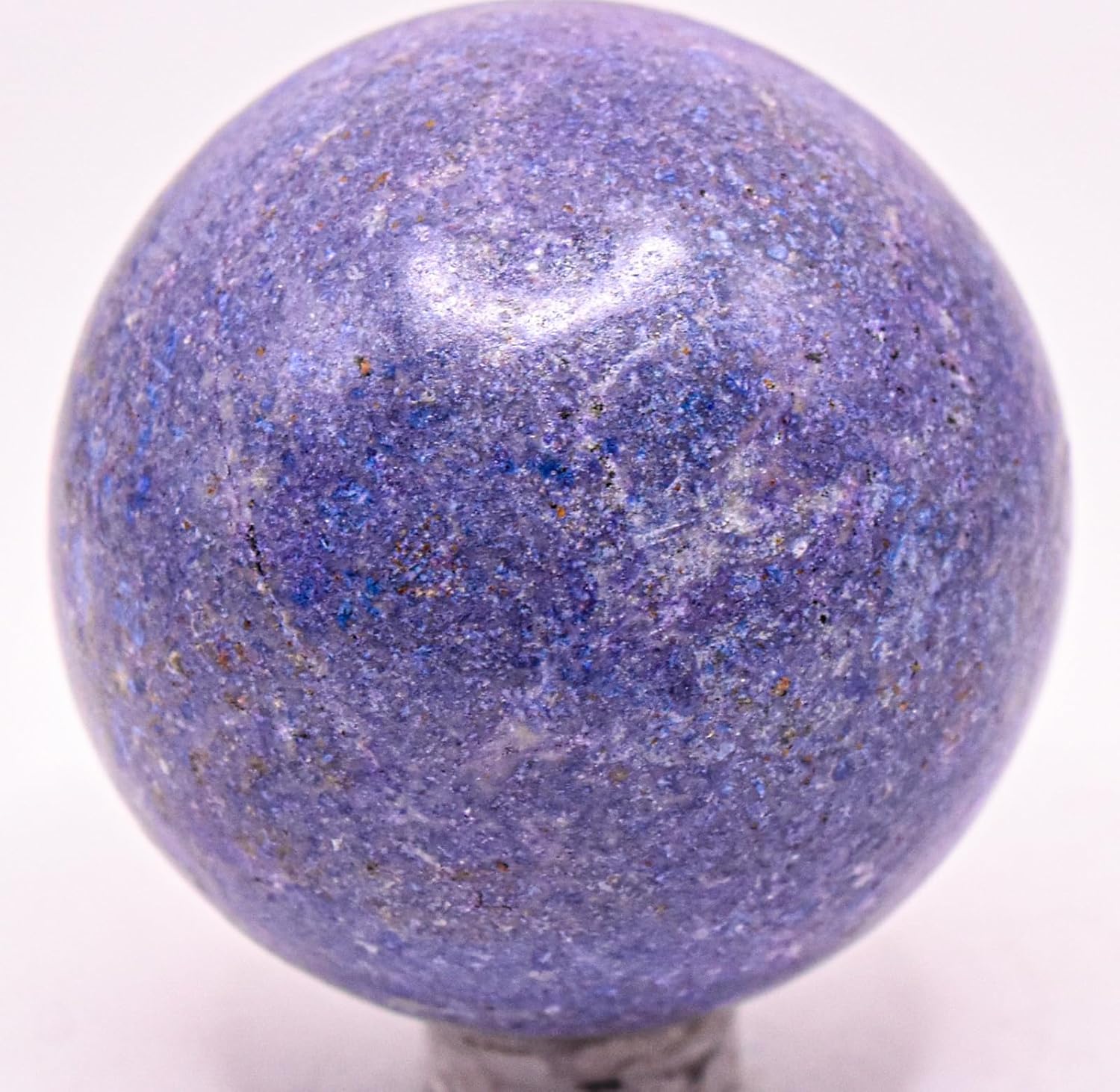 49mm Blue Dumortierite Sphere with Stand - Peru Crystal Collectible