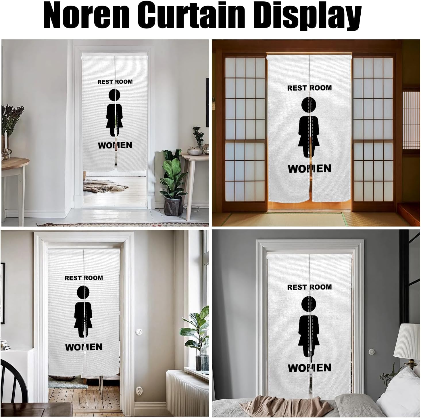 Modern Japanese Noren Door Curtain 34x60
