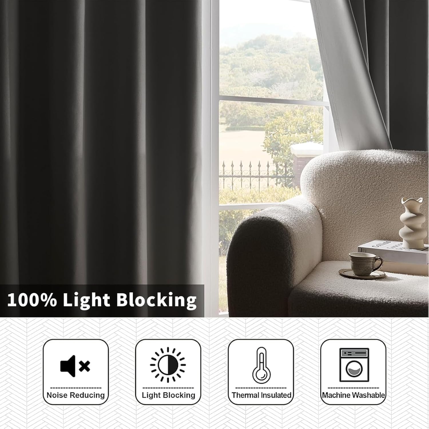 Custom Personalized Blackout Curtain Panels 48x60