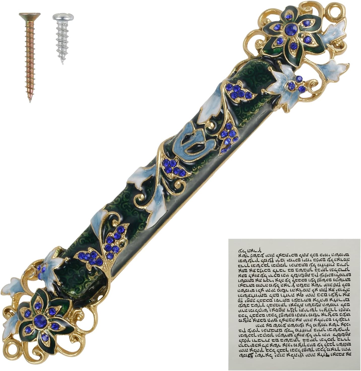 Hand Painted Mezuzah Zinc Alloy Enamel Decorative Mezuzah