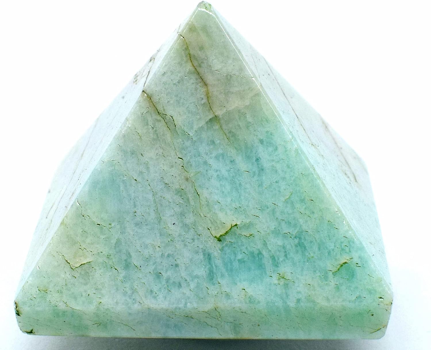 HQRP Blue Green Amazonite Pyramid Gemstone