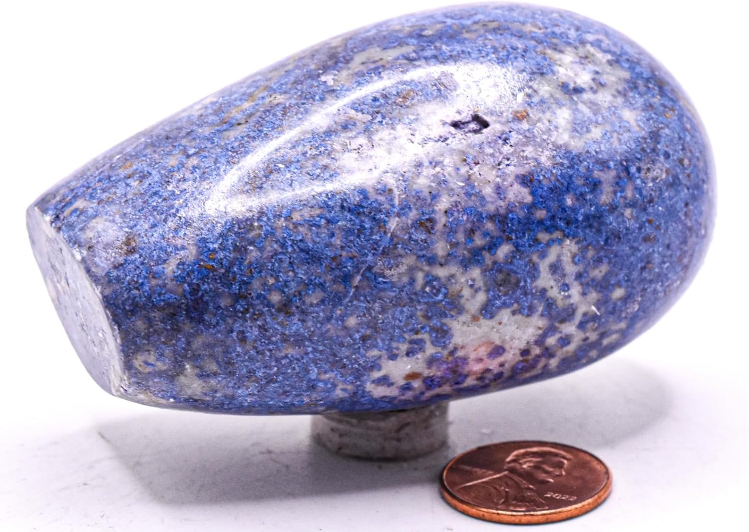 29 Inch Blue Dumortierite with Quartz Decorative Stone - Peru