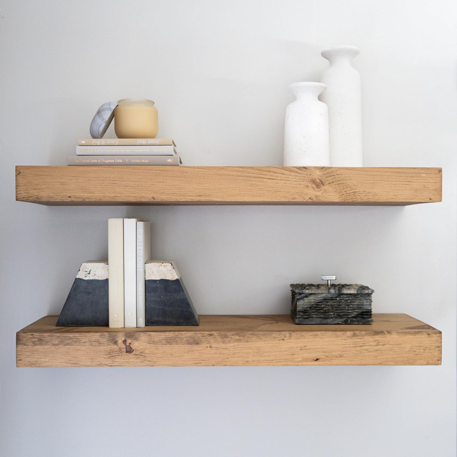 Modern Floating Shelves 3 Inches Thick Set of 2