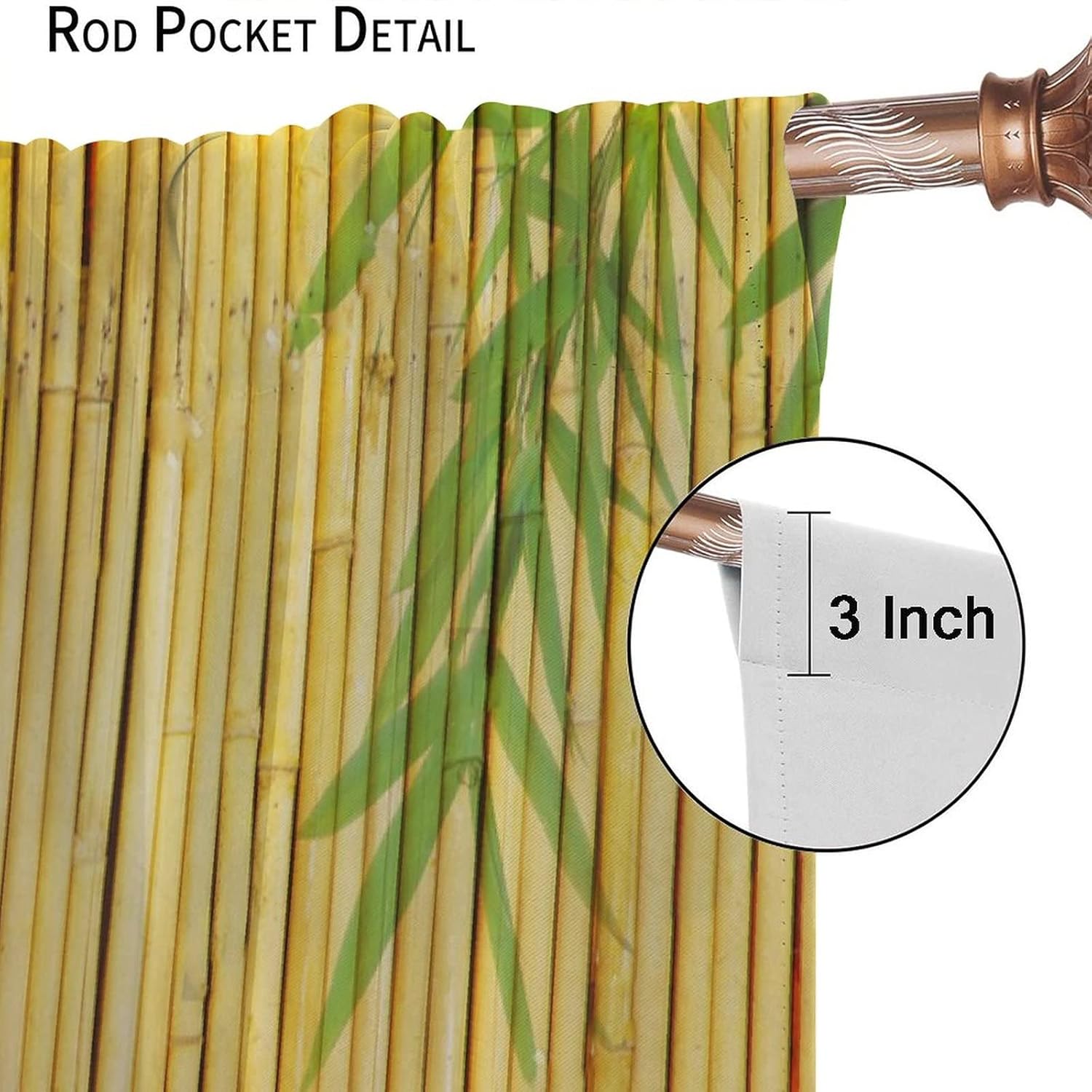 Bamboo Curtains 2 Panel Set 52 X 84