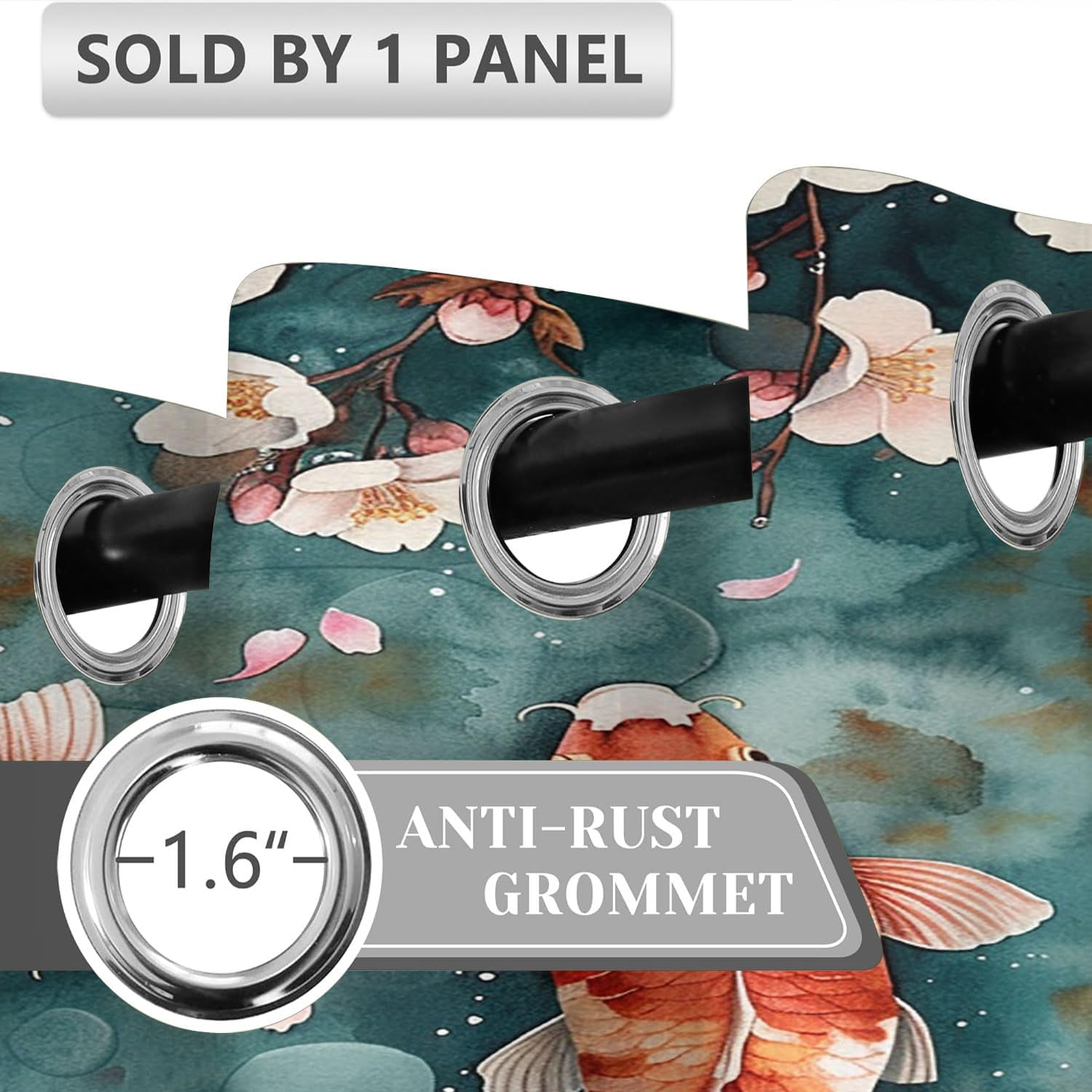 Koi Fish Door Curtains for Doorways