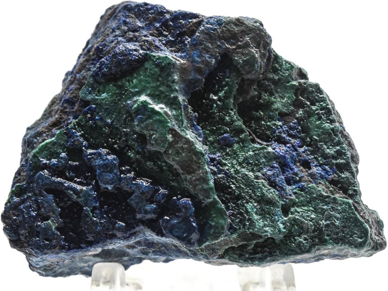 175ct Rich Blue Azurite with Green Malachite Cluster Rough Gemstone