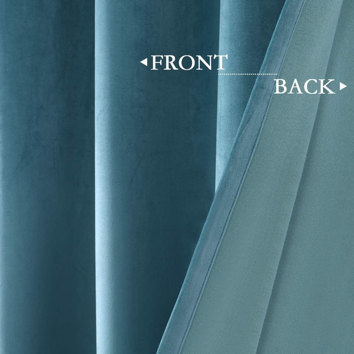 SPXTEX Turquoise Velvet Curtains 84 Inches Grommet Panels