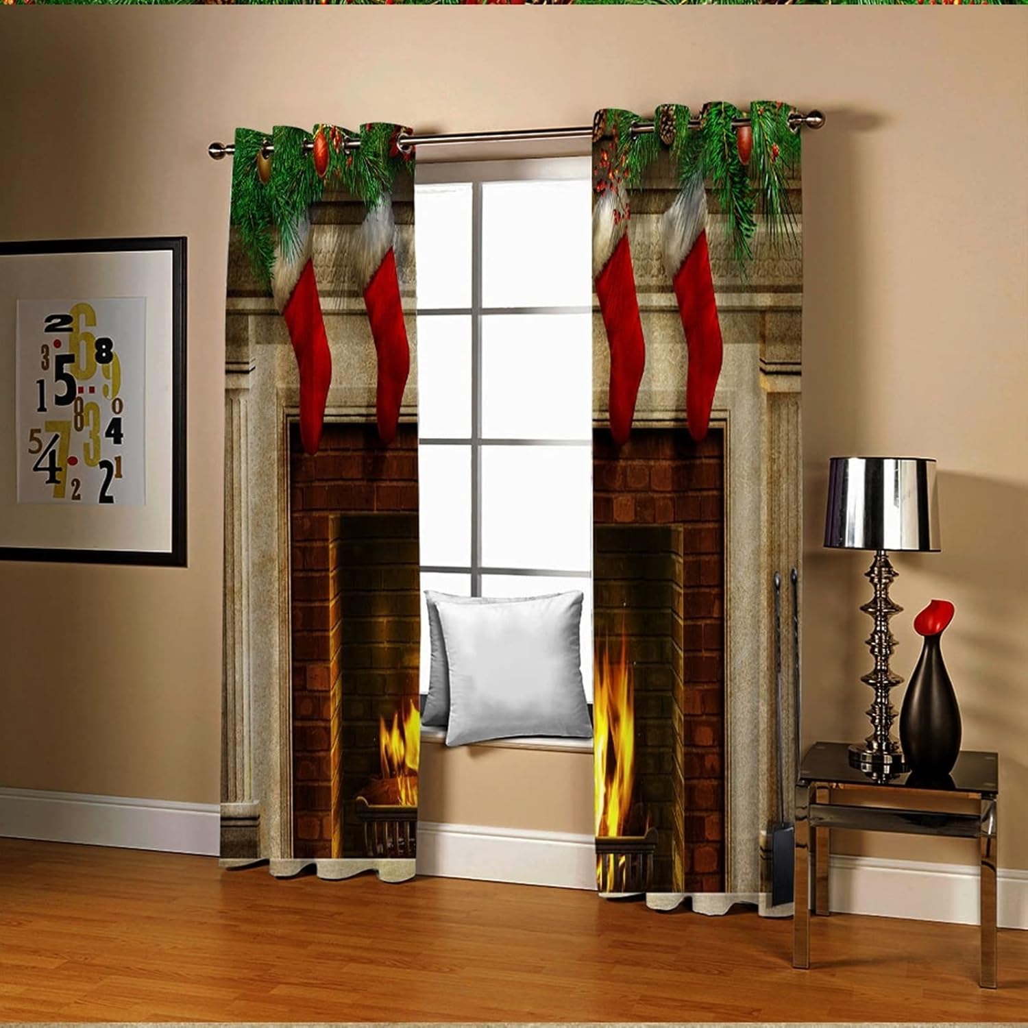 AMDXD Multicolour Blackout Curtains Panels 274x274cm