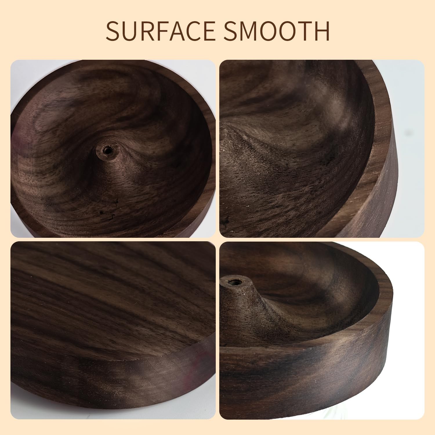 Belsea Round Wooden Incense Holder for Sticks