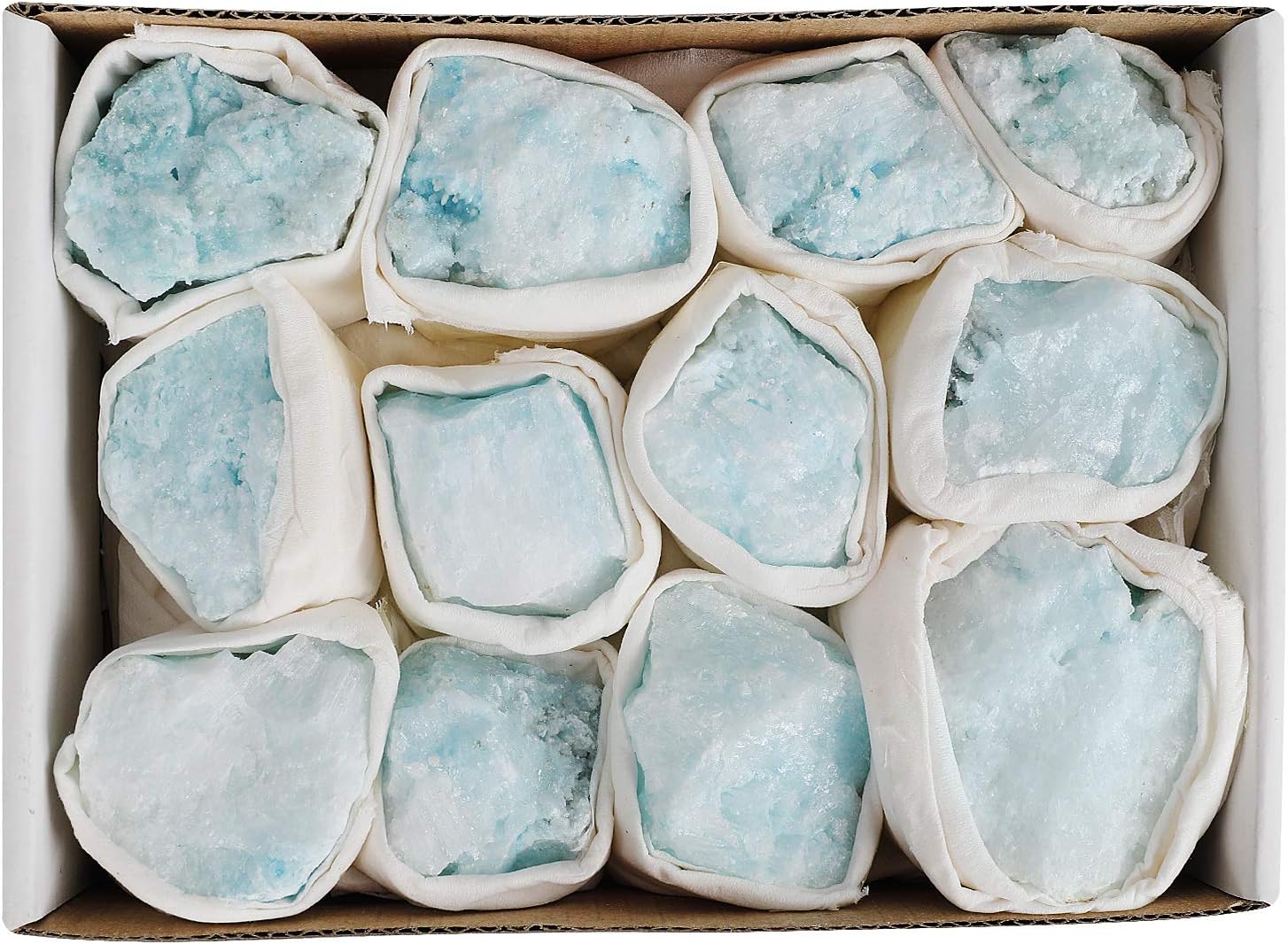 Rough Gemstone Flat Box - Blue Aragonite 7x5x2