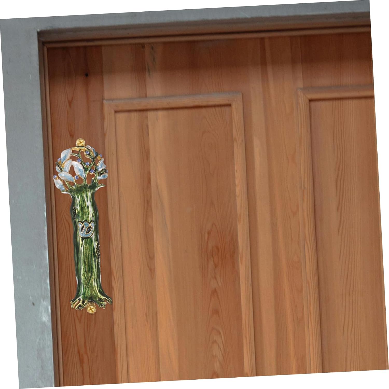 Jewish Mezuzah Decor Metal Plaque Door Accent
