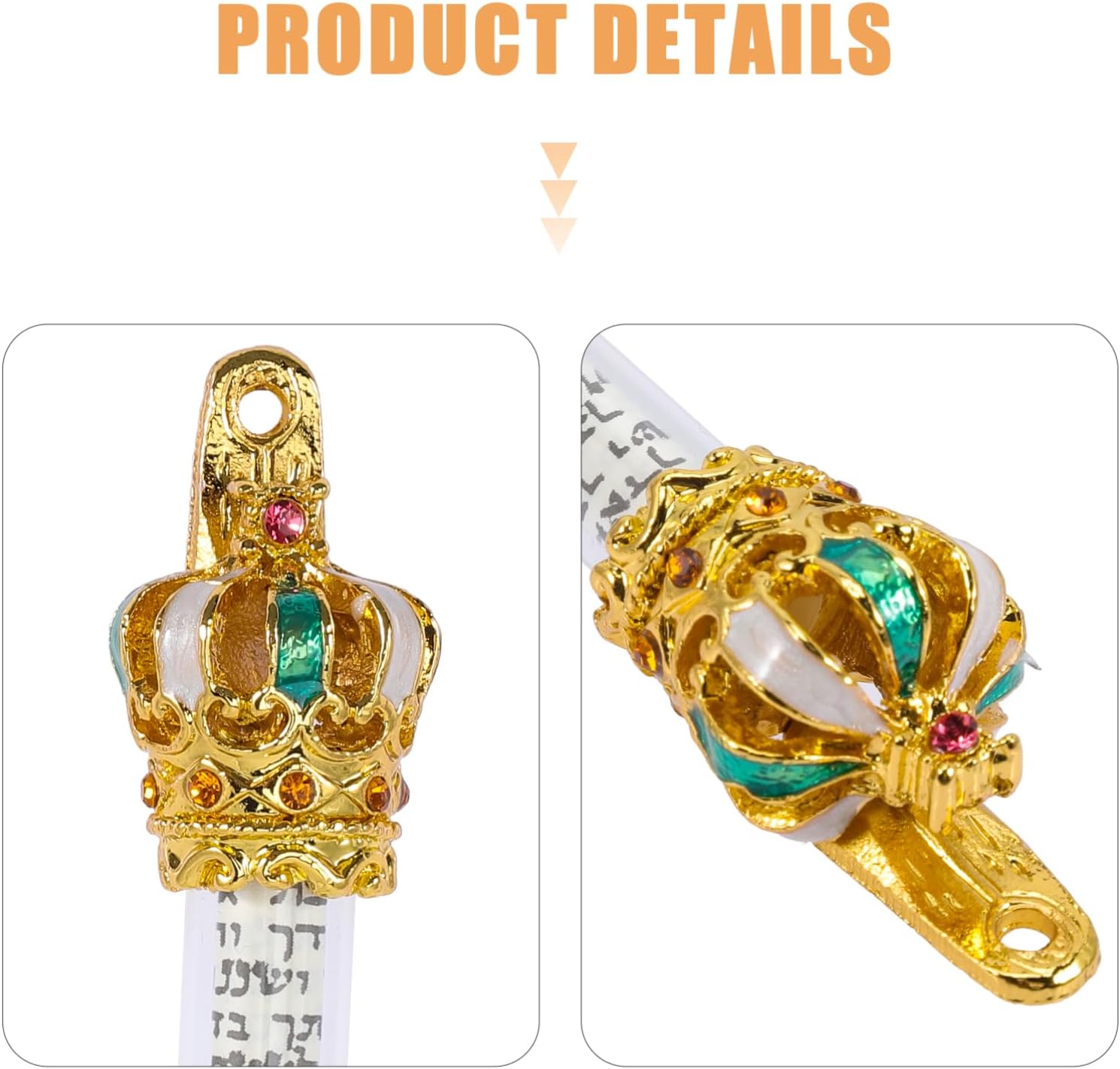 VINTORKY Jewish Mezuzah Door Sign Decor Metal Mitzvah Scroll