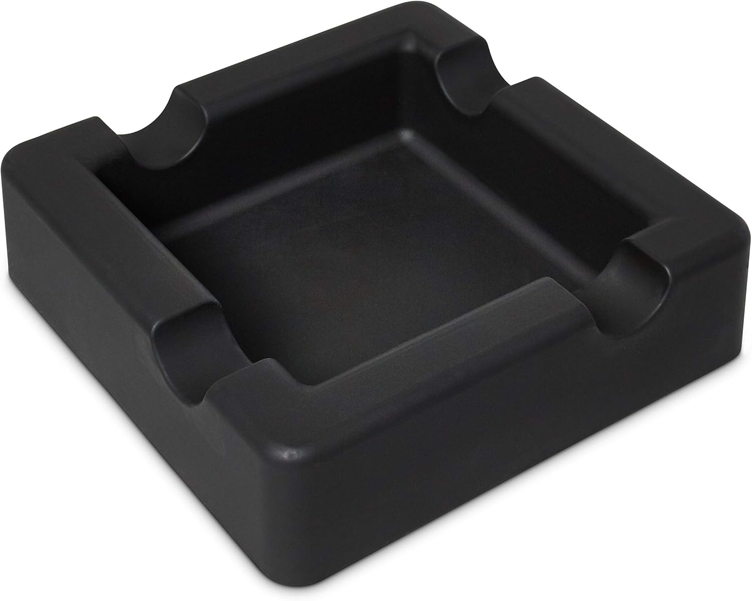 Sturdy Silicone Ashtray for Large Cigars - Matte Black