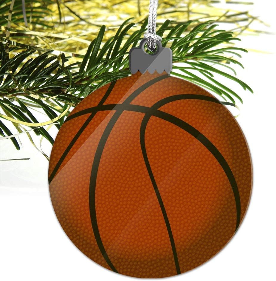 Basketball Ball Acrylic Christmas Tree Ornament