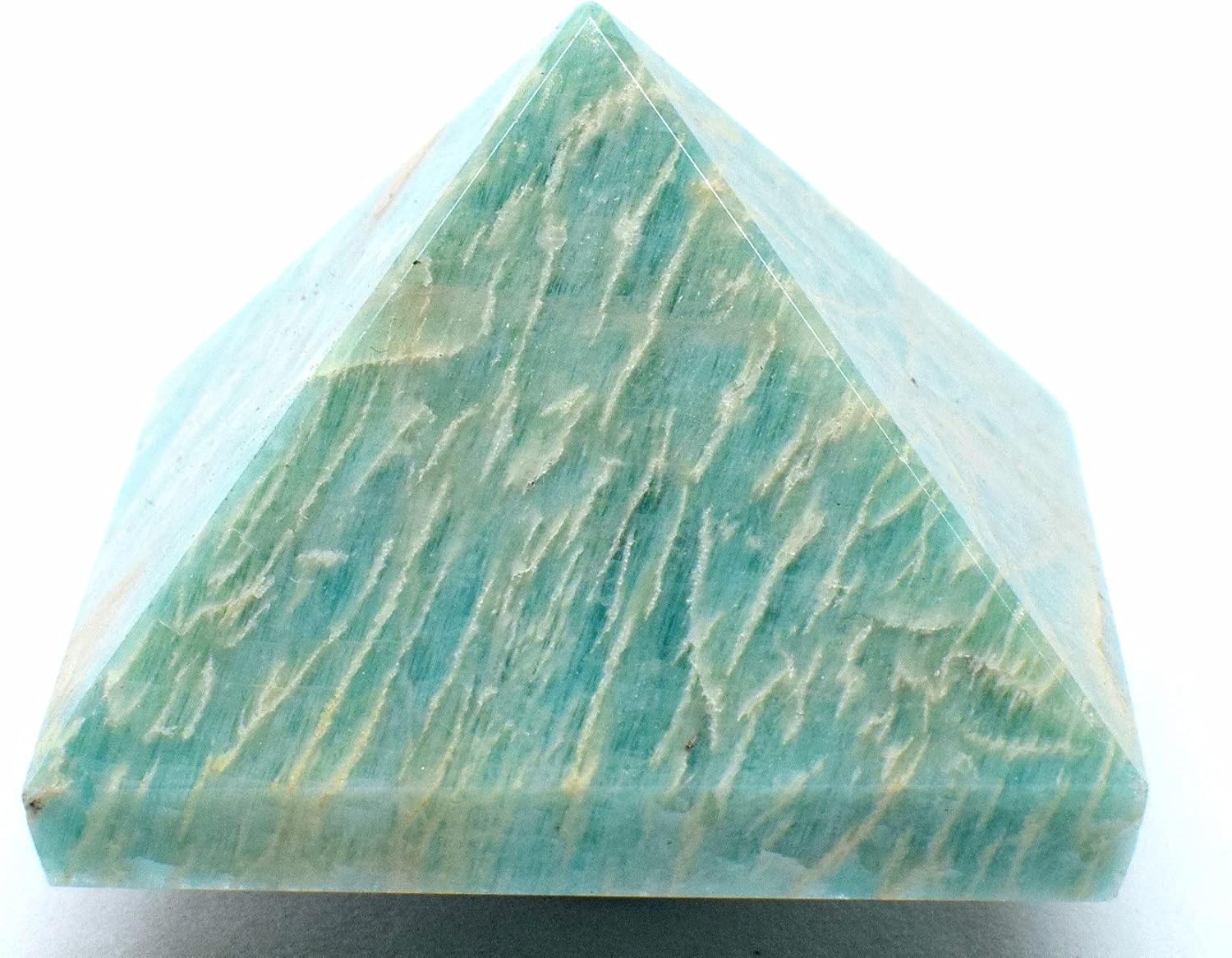 HQRP Blue Green Amazonite Pyramid Gemstone