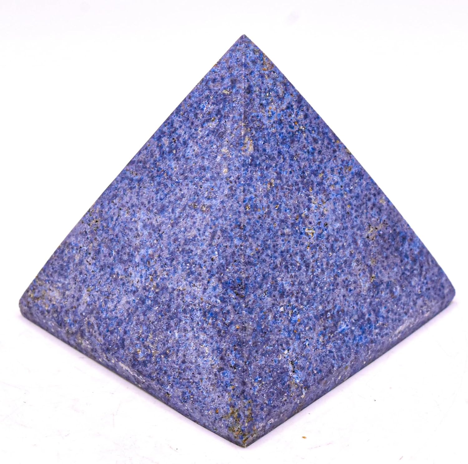 24 Inch Blue Dumortierite Carved Pyramid Gemstone Decor