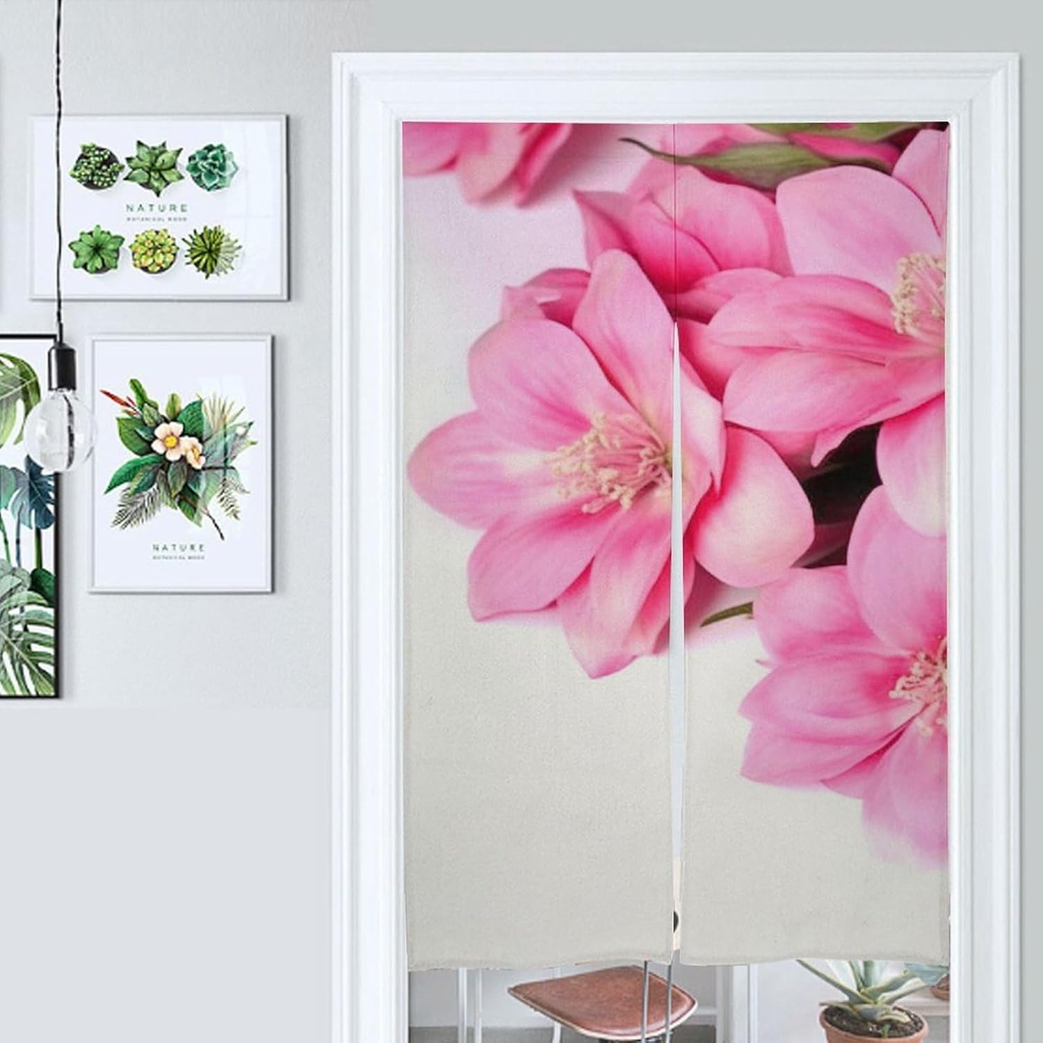 Beautiful Flowers Door Curtain 57x17 Inches