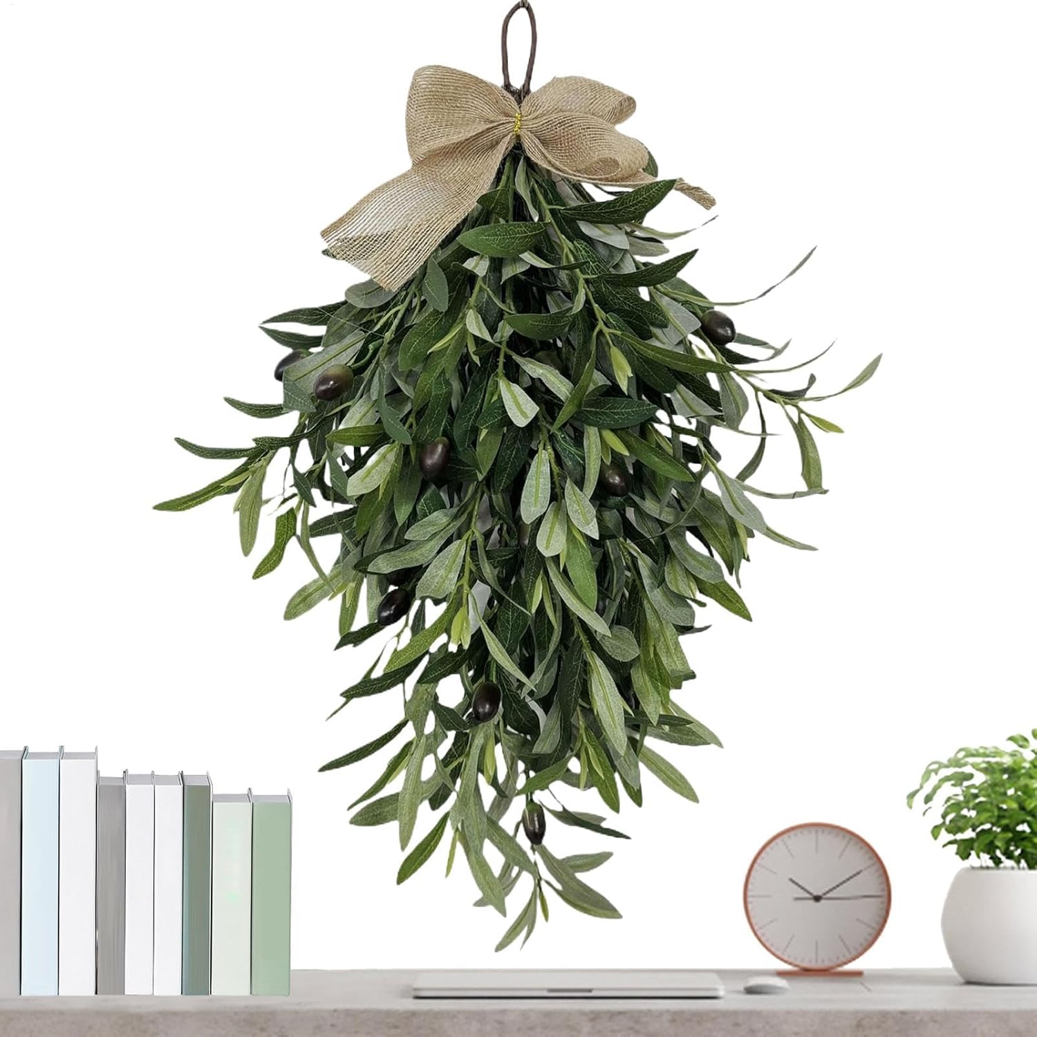 Olive Swag Wreath 24 Inch Artificial Greenery Garland