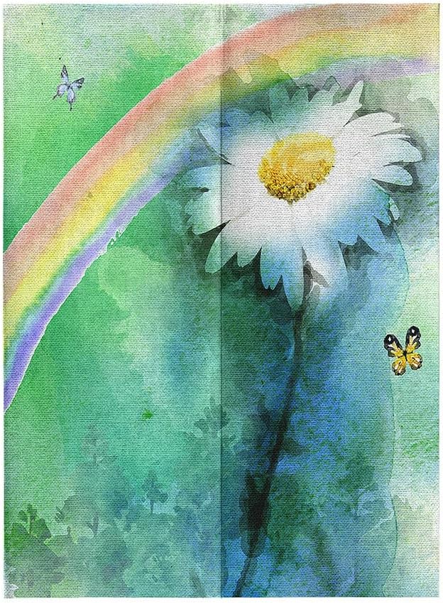 Chickwin Japanese Door Curtain Daisy Print Noren Panel