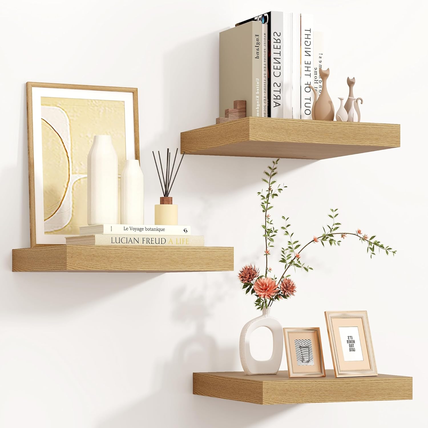 Venusmiles Square Floating Shelves 3 Pack