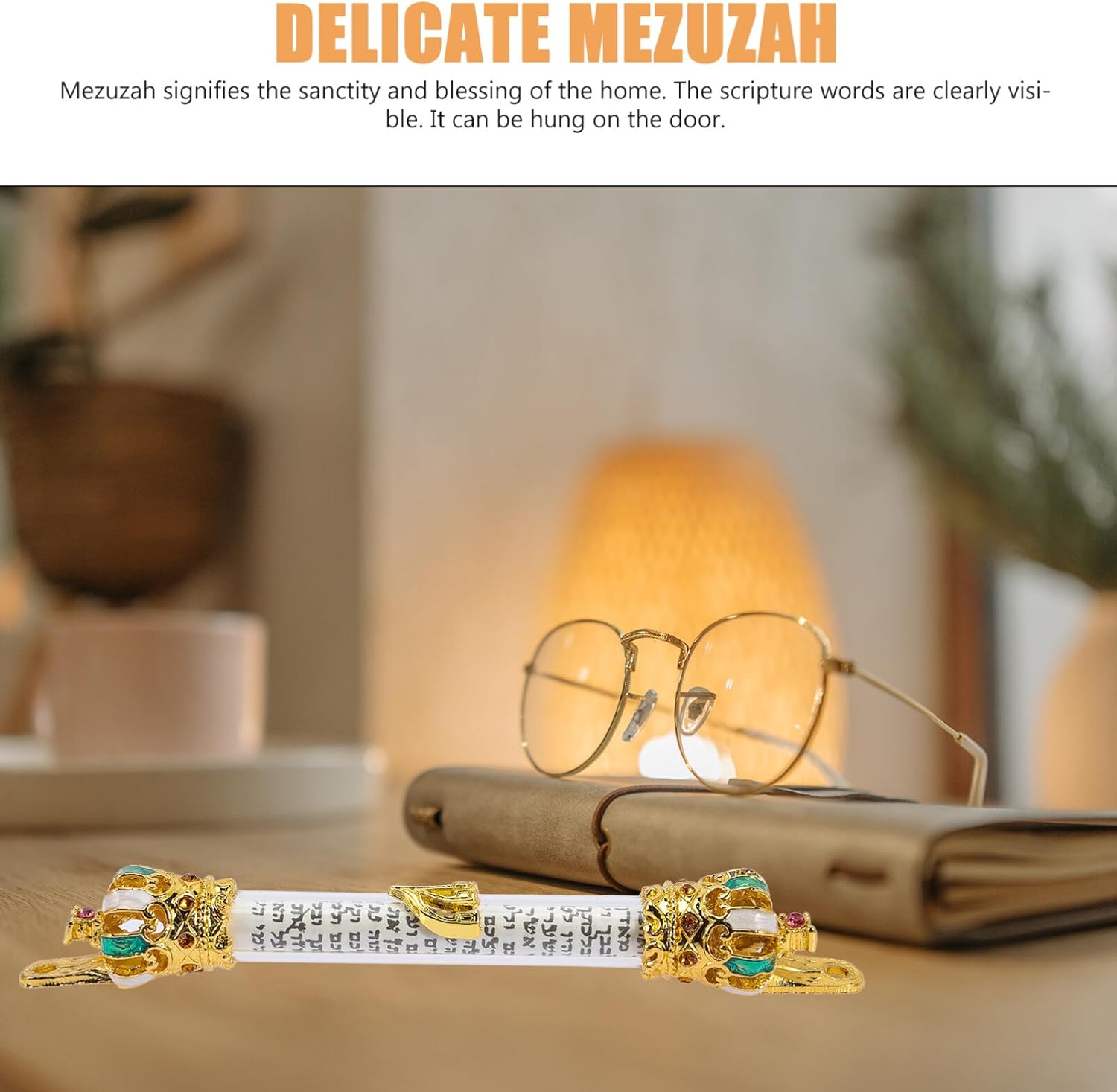 HOMSFOU Jewish Door Mezuzah Simple 2-Hole Design