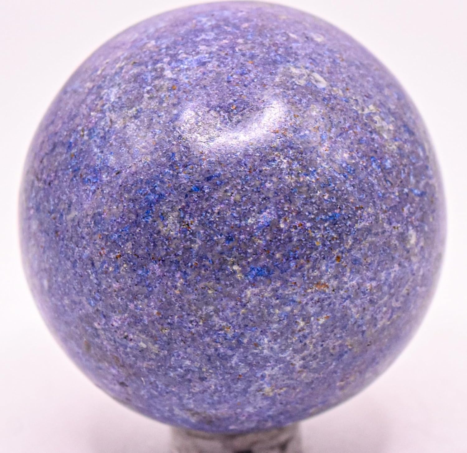 49mm Blue Dumortierite Sphere with Stand - Peru Crystal Collectible