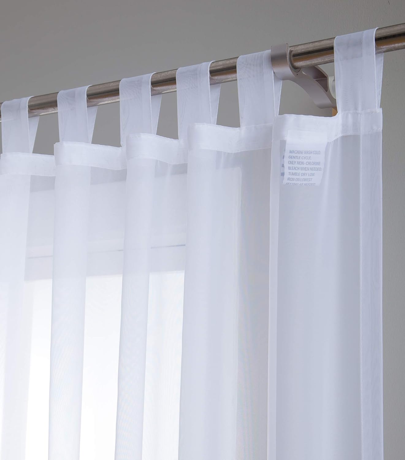 HLC ME White Tab Top Panels 54x95 Inch Set of 2