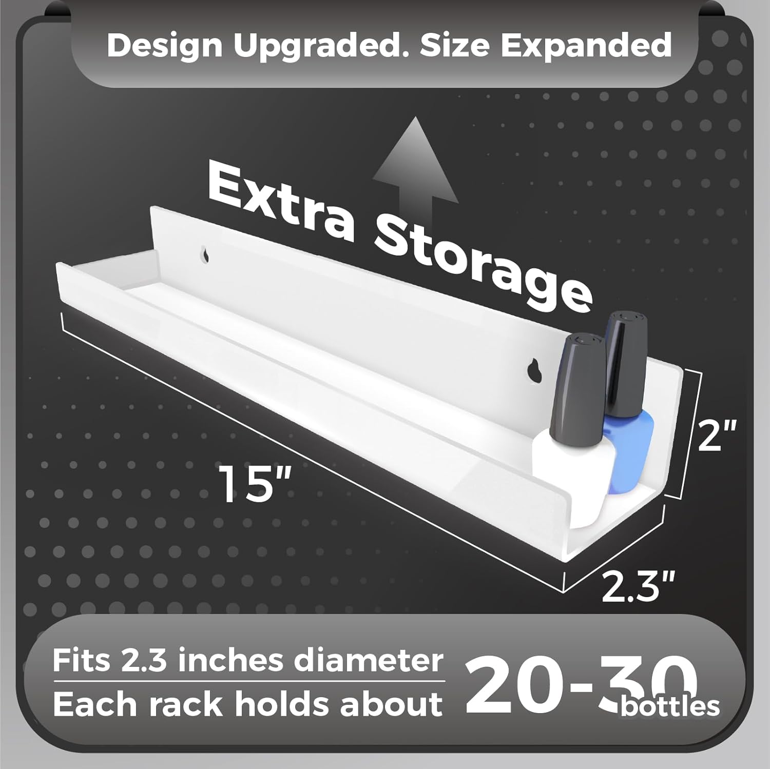4 Pack 15 Inch White Acrylic Floating Shelves