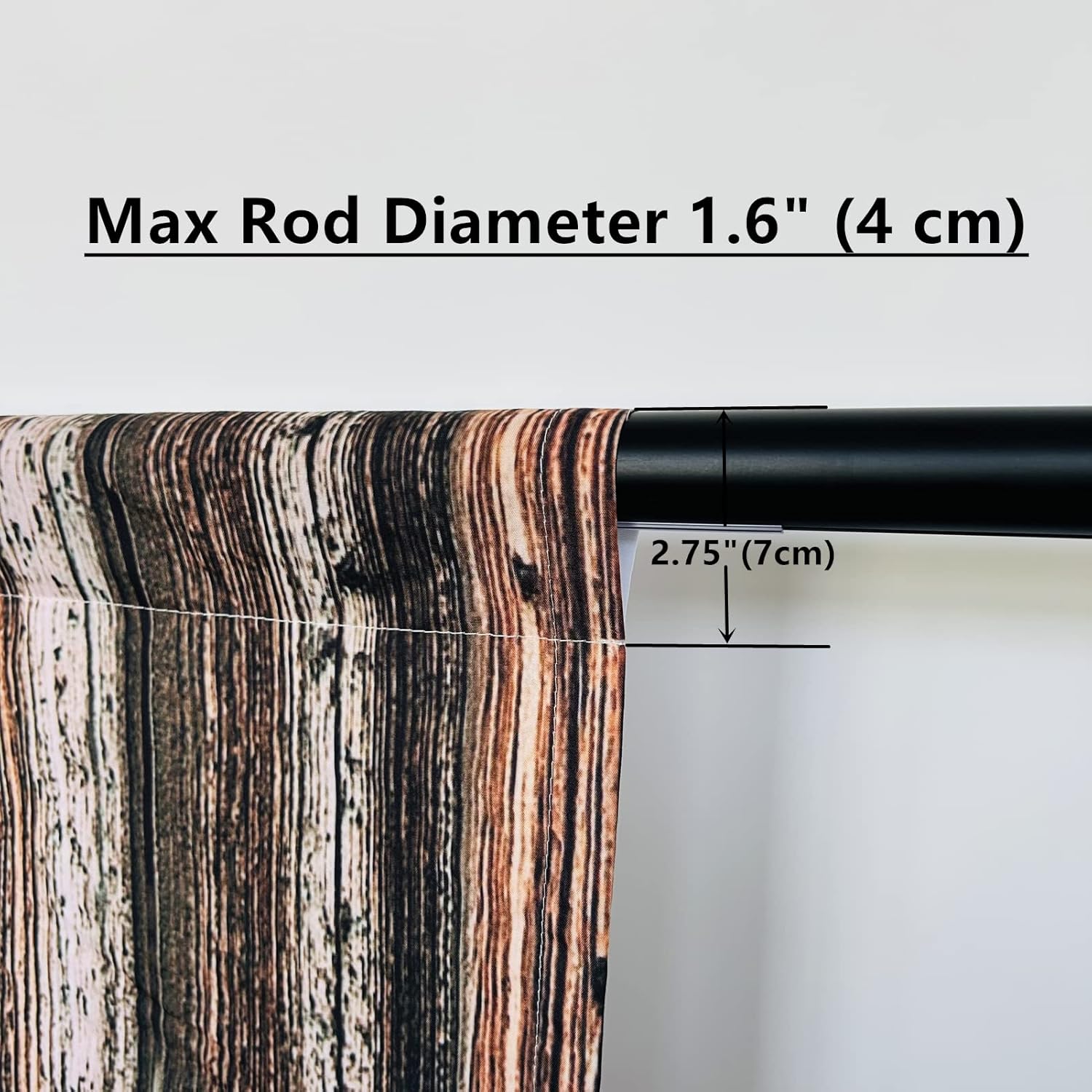 ANHOPE Farmhouse Barn Door Curtains with Rod Pocket